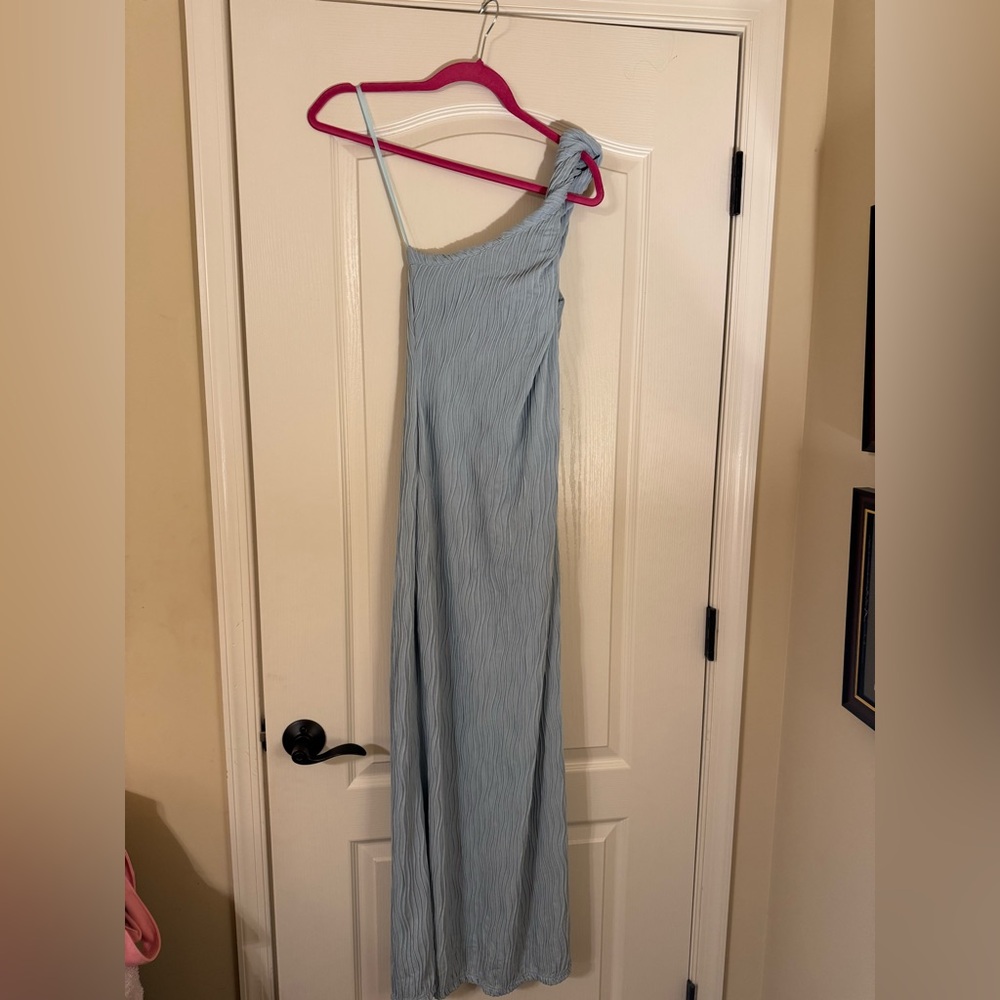 Selfie Leslie Light Blue One-Shoulder Dress